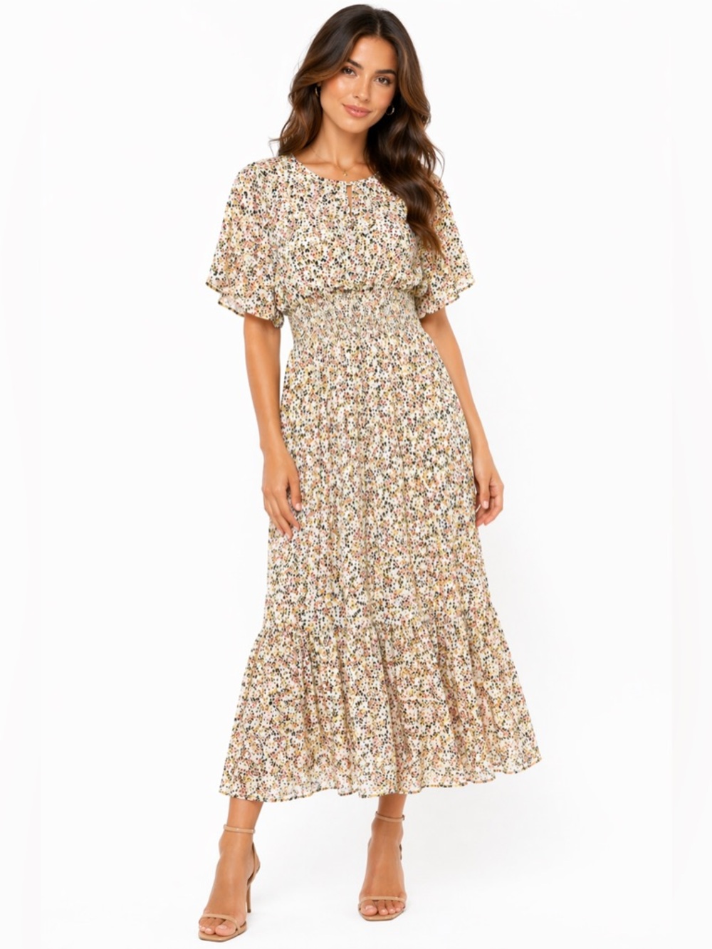 EUC Anthropologie AFRM Size Small Floral Print Maxi Dress